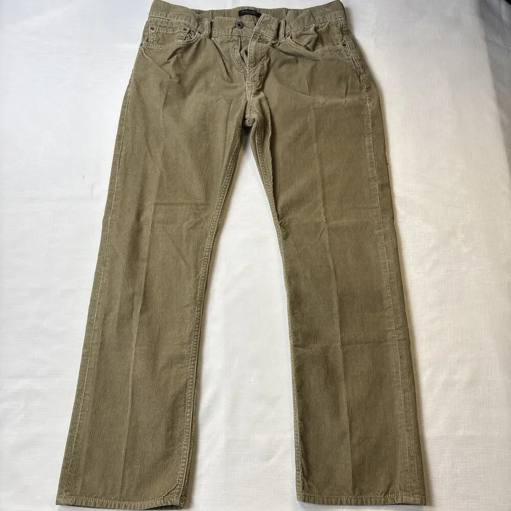 Banana Republic Pima Cotton Corduroy Jeans Pants Mens Size 36x32 Tan Meas 36x32